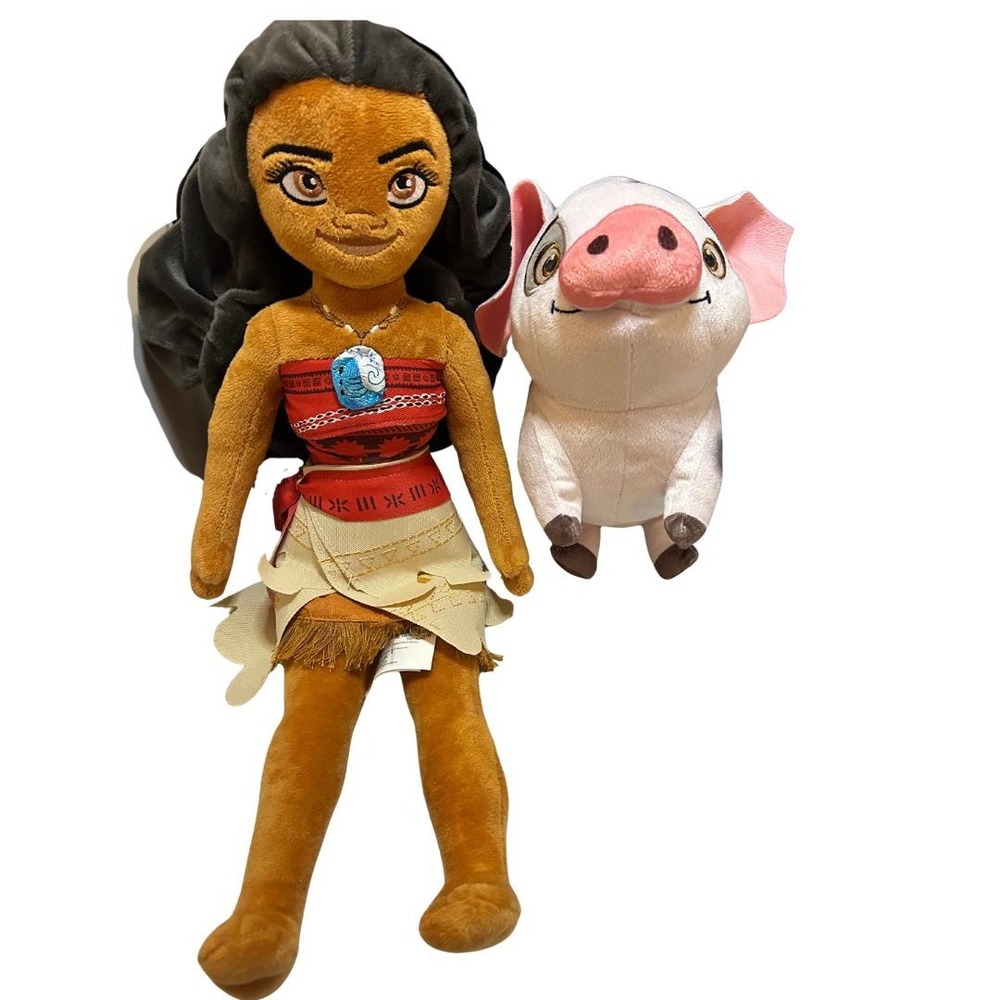Disney Moana and Pua Pig Plush Set –Stuffed Animal Doll Pair